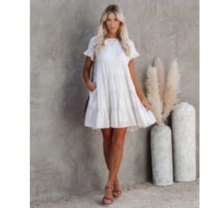 VICI Colton Cotton Pocketed Babydoll Dress